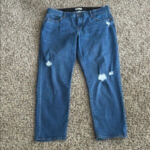 AVA & VIV Jean Straight Blue SZ 16W Distressed High Rise